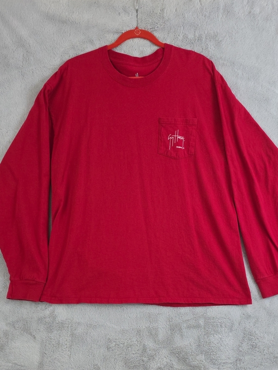 Guy Harvey Other - Guy Harvey Marlin Sailfish Long Sleeve Pocket T-Shirt Red Men's XL Fishing Graph